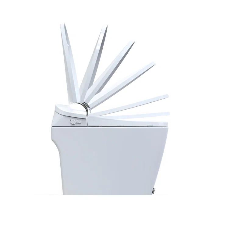 Bio Bidet by BEMIS Discovery DLX Smart Bidet Toilet, Tankless, Auto Open and Close with Kick Flush, Self Cleaning Discovery DLX