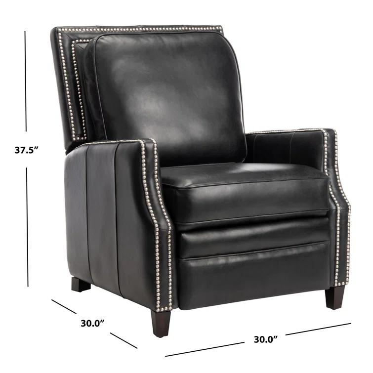 Buddy Leather Recliner - Black - Safavieh