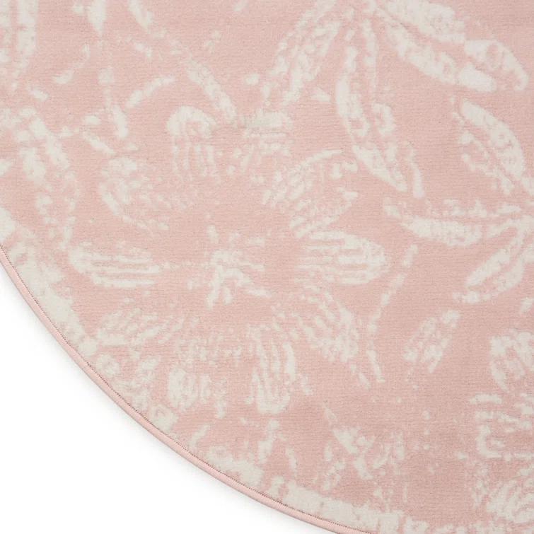 Whigham Floral Pink/White Area Rug