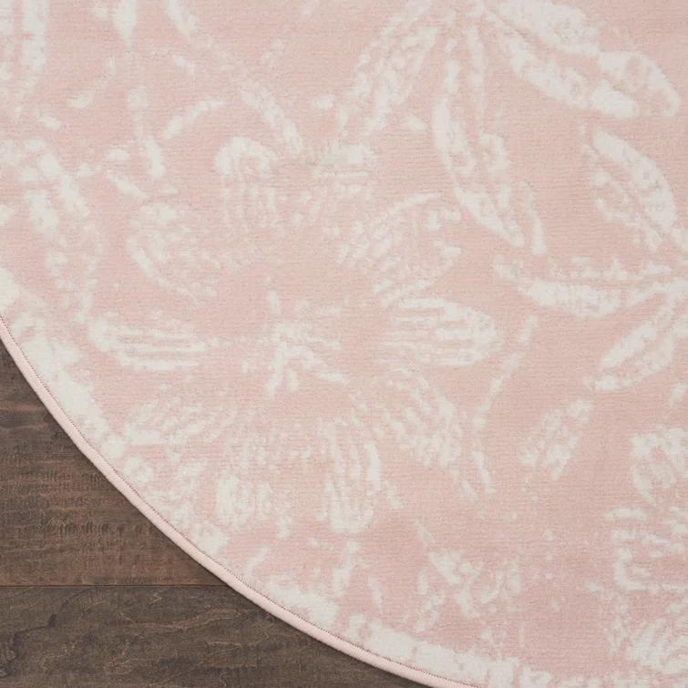 Whigham Floral Pink/White Area Rug