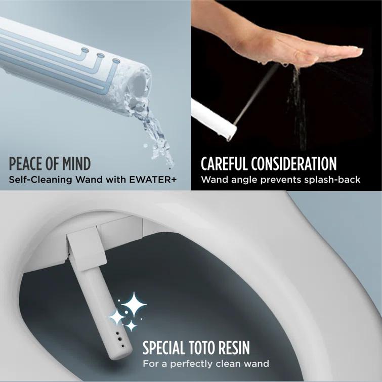 Aquia® Dual-Flush Elongated Bidet Toilet with Tornado Flush (Seat Included)