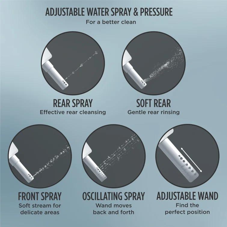 Aquia® Dual-Flush Elongated Bidet Toilet with Tornado Flush (Seat Included)
