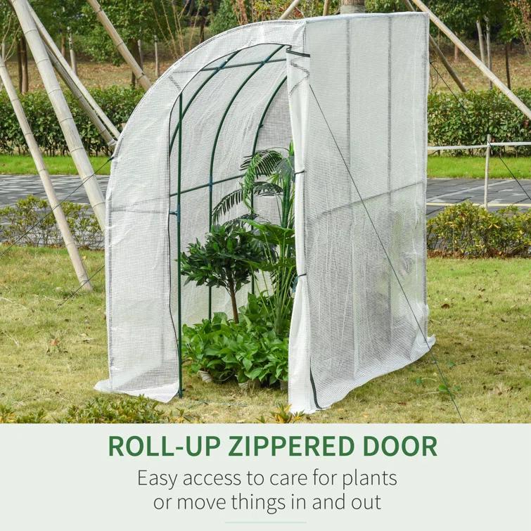 Outsunny 84" W x 84" D Lean-To Greenhouse