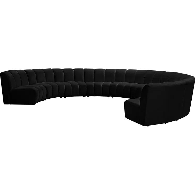 Edinger 9 - Piece Velvet Sectional