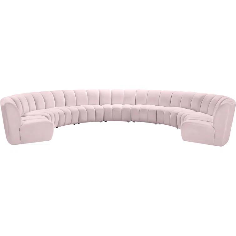 Edinger 9 - Piece Velvet Sectional
