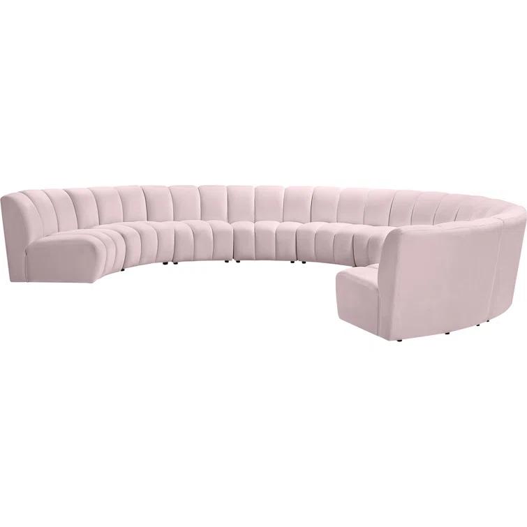 Edinger 9 - Piece Velvet Sectional