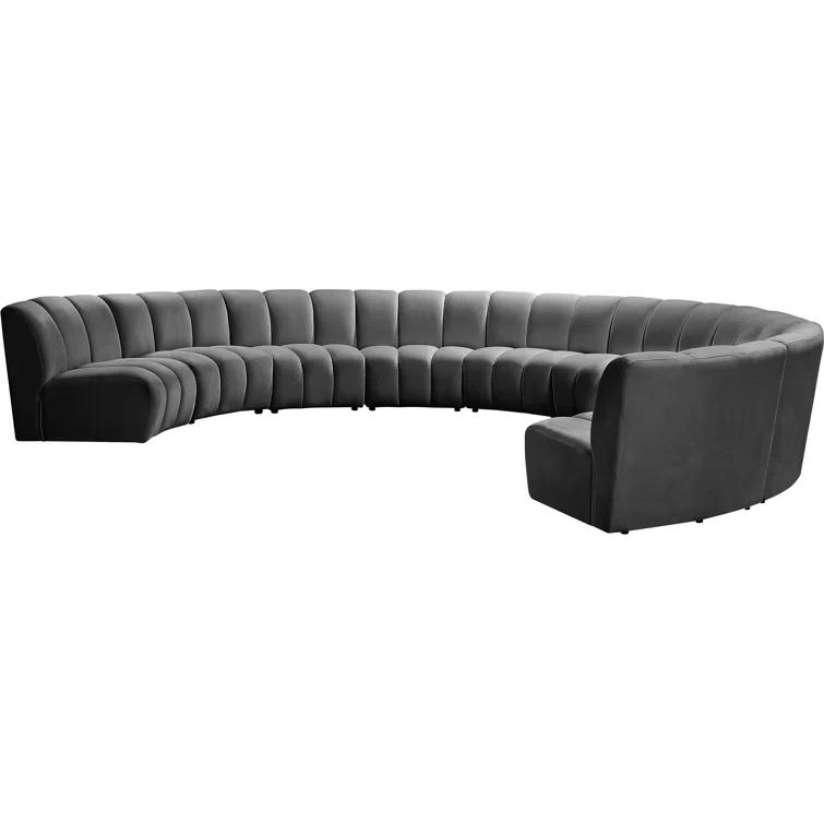 Edinger 9 - Piece Velvet Sectional