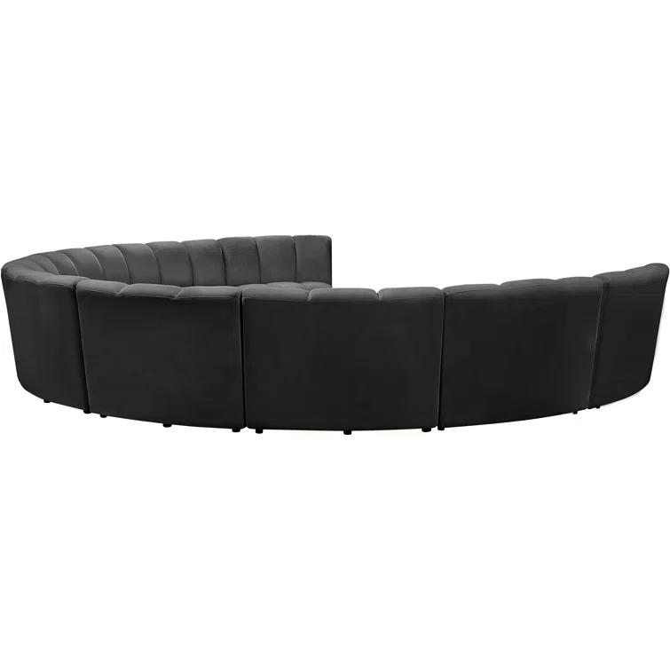 Edinger 9 - Piece Velvet Sectional
