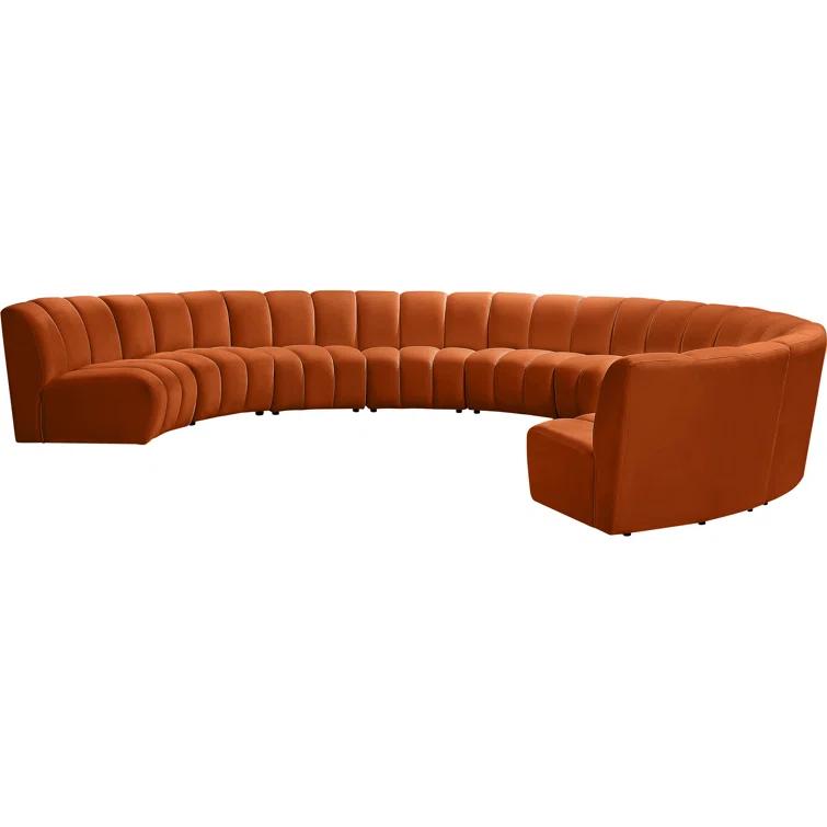 Edinger 9 - Piece Velvet Sectional