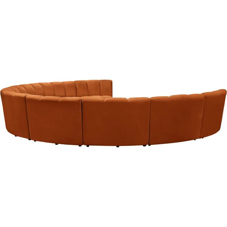Edinger 9 - Piece Velvet Sectional