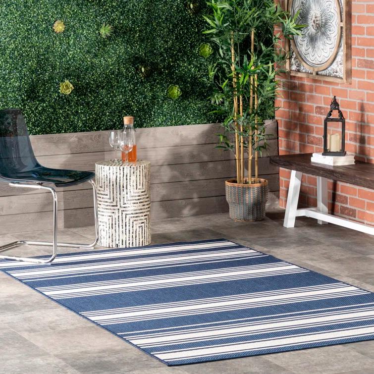 Romy Striped Indoor/Outdoor Area Rug