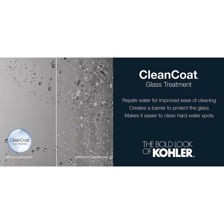 Levity 47.58" x 74" Bypass Shower Door with CleanCoat® Technology