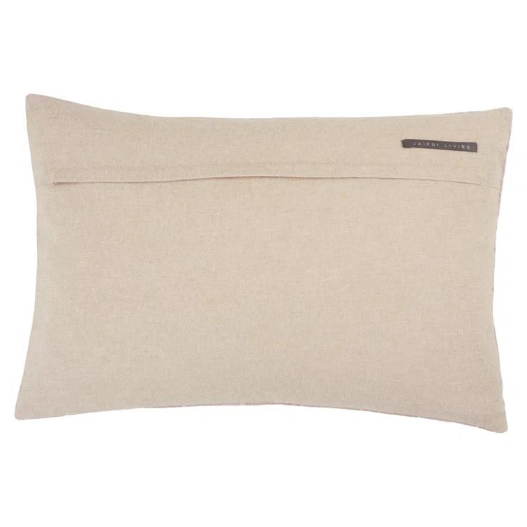 Floretta Embroidered Cotton Lumbar Throw Pillow