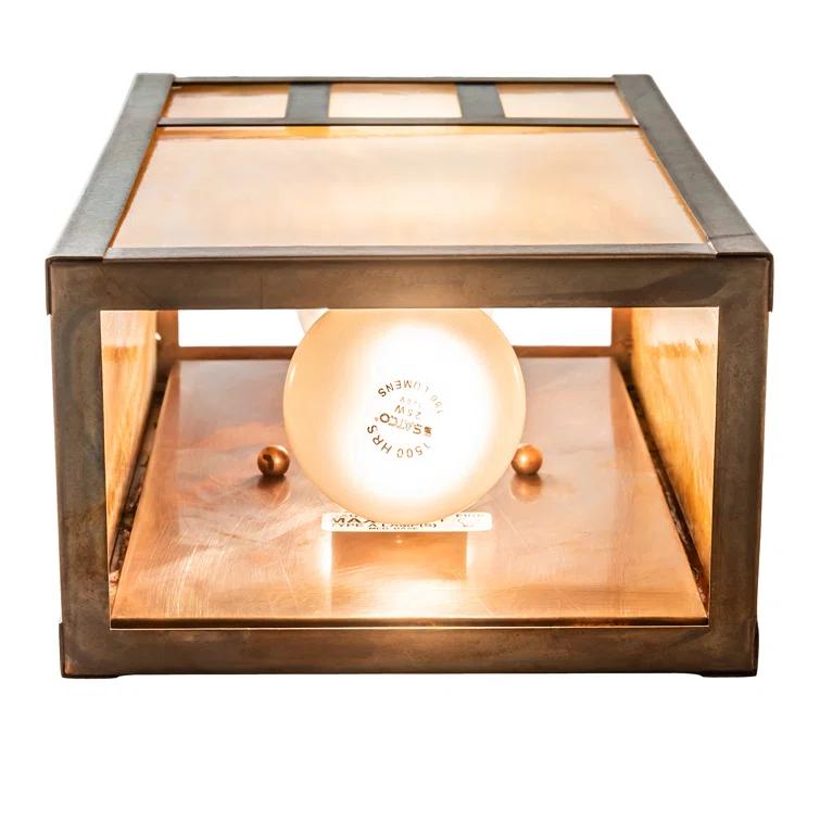 Vintage Copper 2-Light Bronze Dimmable Glass Sconce
