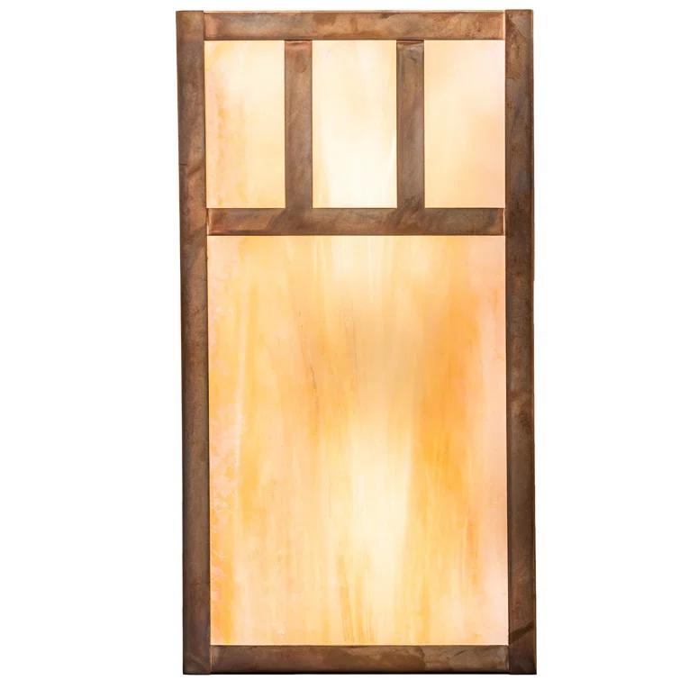 Vintage Copper 2-Light Bronze Dimmable Glass Sconce