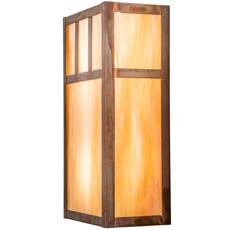 Vintage Copper 2-Light Bronze Dimmable Glass Sconce