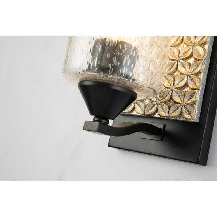 Lucas McKearn Arcadia 1-light Metal Bath Vanity Light in Matte Black/Silver