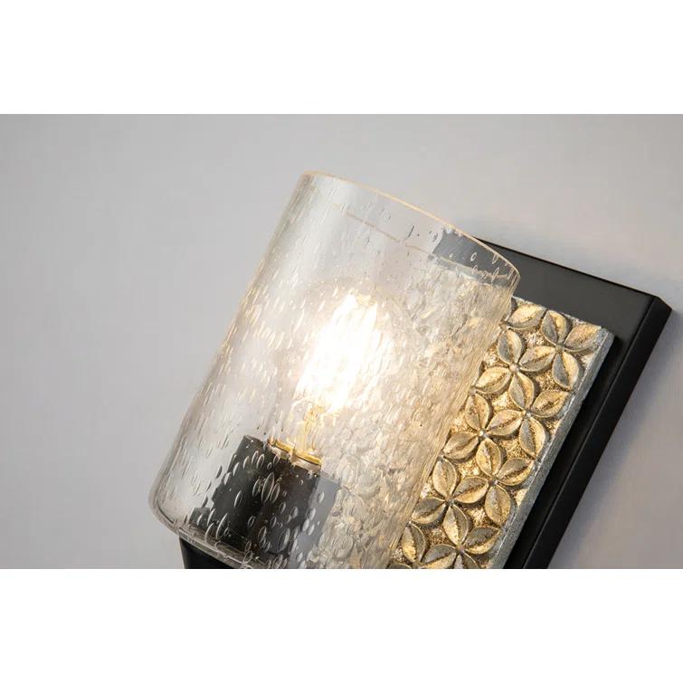 Lucas McKearn Arcadia 1-light Metal Bath Vanity Light in Matte Black/Silver