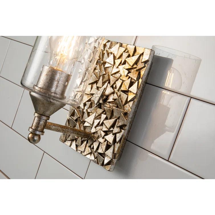 Lucas McKearn Mosaic 1-light Metal Bath Vanity Light in Antique Silver