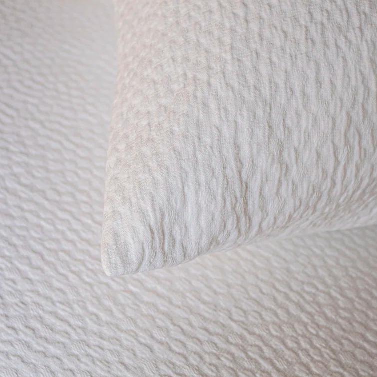 Bubble Matelasse Modern & Contemporary Cotton Geometric Shapes Coverlet Set