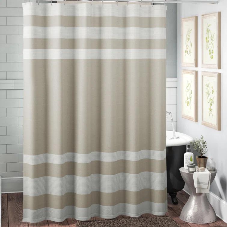 Spa Waffle Shower Curtain with 3M Treatment