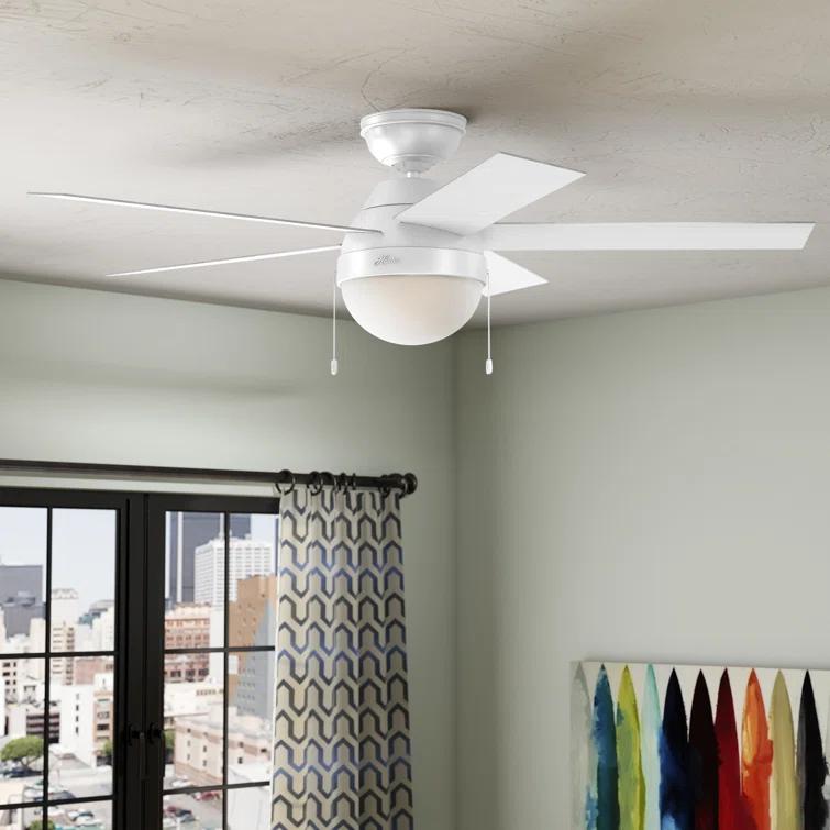46" Anslee Standard Ceiling Fan with Pull Chain and Light Kit Included