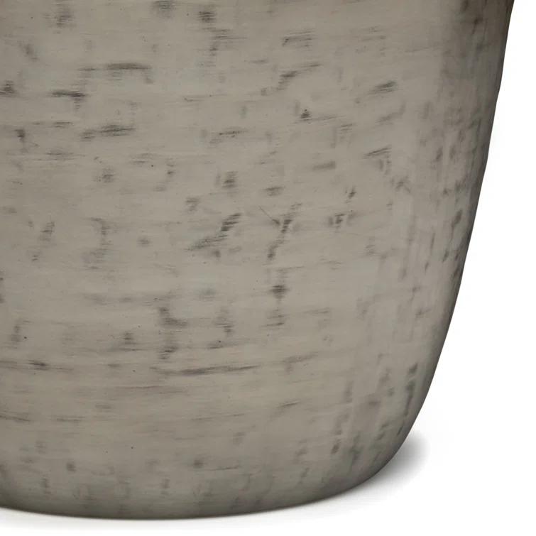 Garvy 20"W Metal Industrial End Table with Drum Design, Assembled