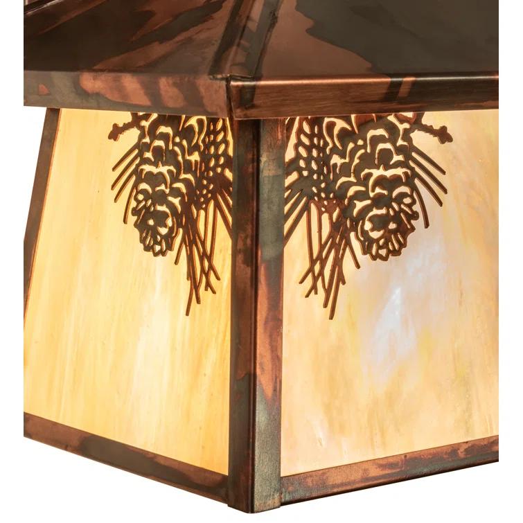 Meyda Lighting Rustic Lodge Copper Armed Sconce