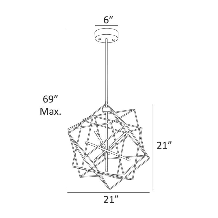 Ezo 7 Light Metal Geometric Chandelier