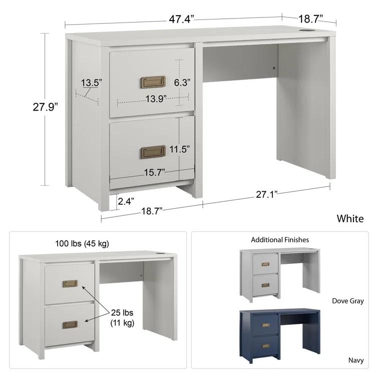 Monarch Hill Haven Kids 47.48" W Writing Desk