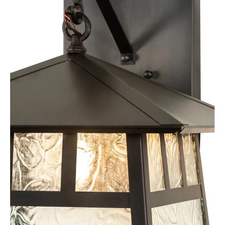 Meyda Lighting Double Bar Mission Solid Brass Armed Sconce