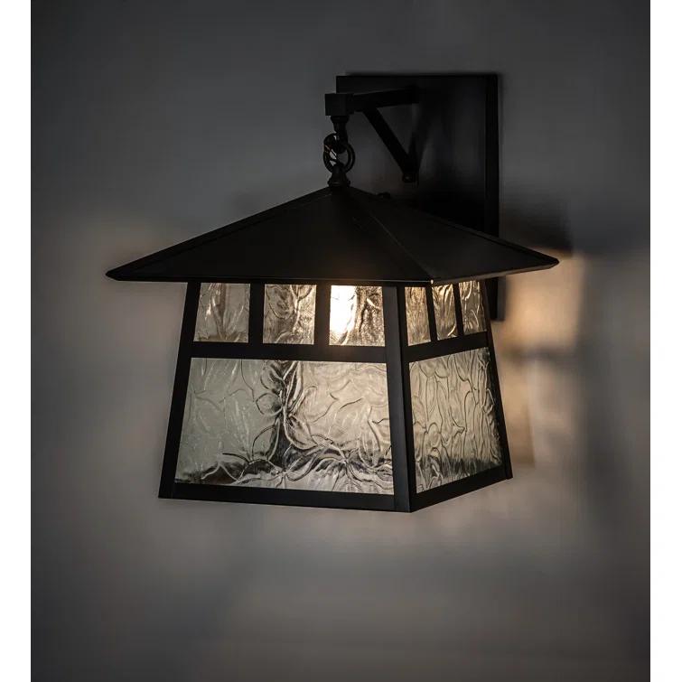 Meyda Lighting Double Bar Mission Solid Brass Armed Sconce
