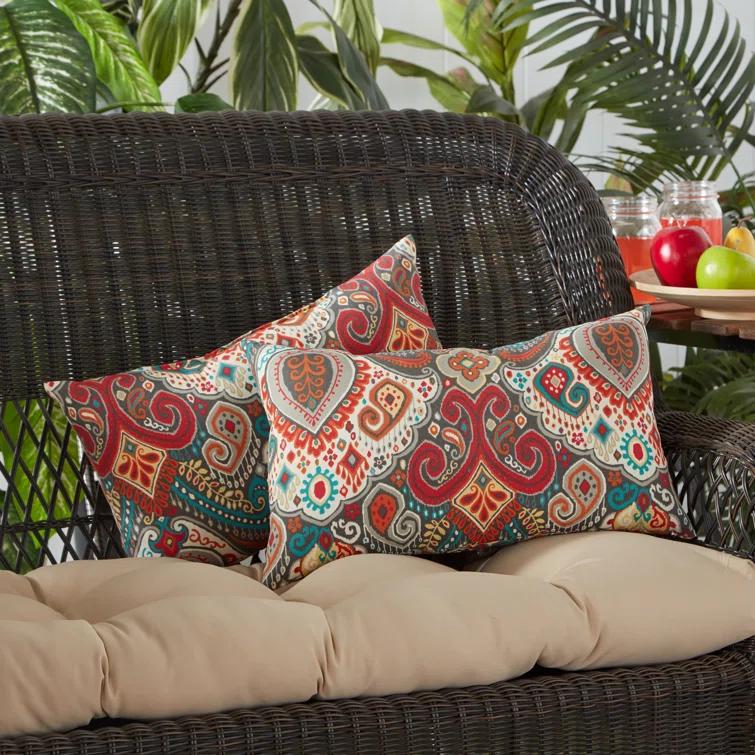 Indoor/Outdoor Reversible Throw Pillow