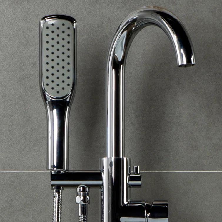 Single Handle Floor Mounted Freestanding Tub Faucet