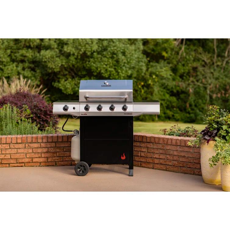 Charbroil Performance Series 4-Burner Propane Gas Grill Cart with Side Burner