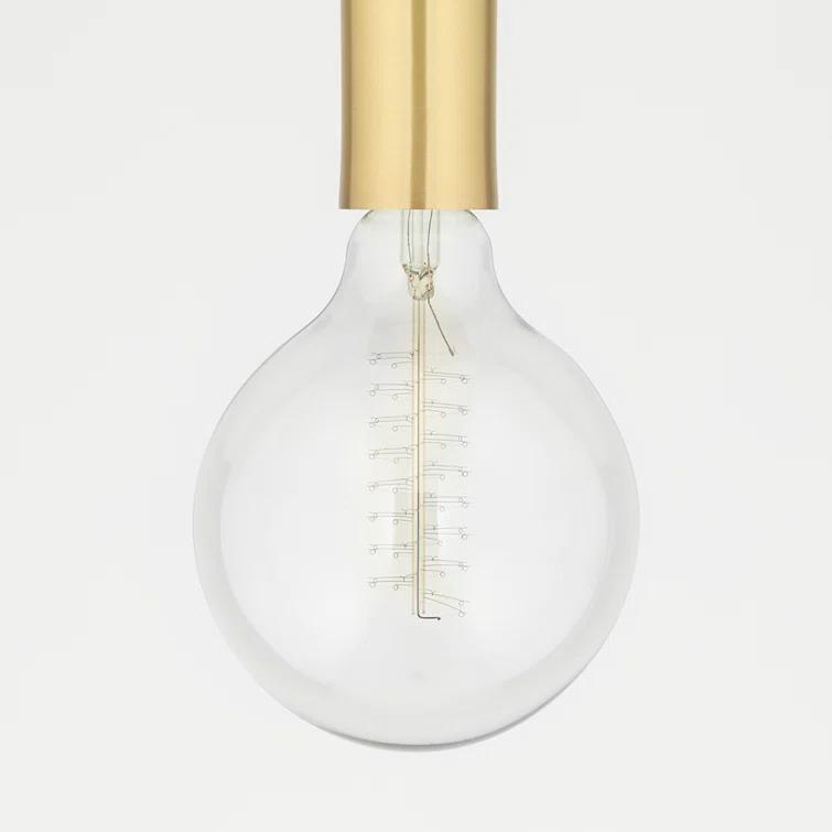 Dea Pendant Light - Aged Brass and Pink / Large
