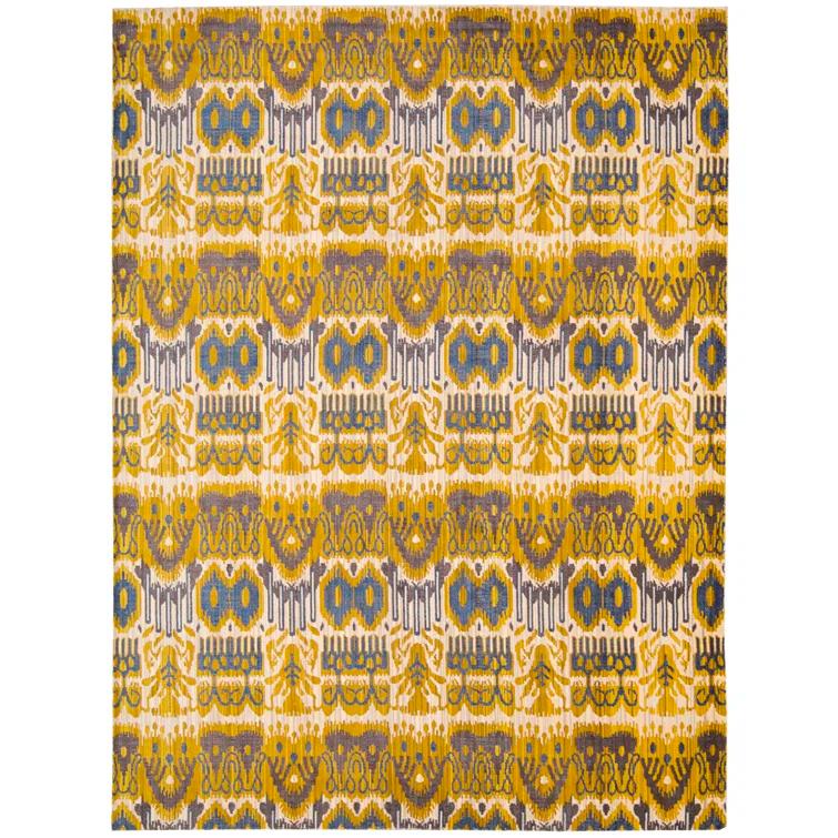 Moroccan Wool Yellow Area Rug