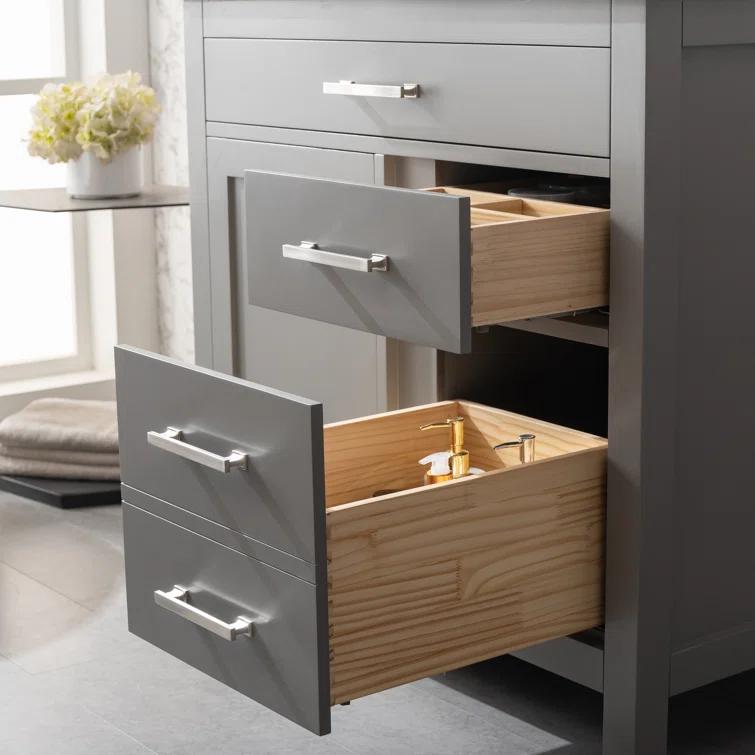 Atencio 36'' Single Bathroom Vanity with Engineered Stone Top