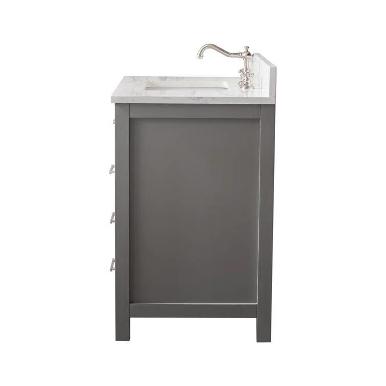 Atencio 36'' Single Bathroom Vanity with Engineered Stone Top