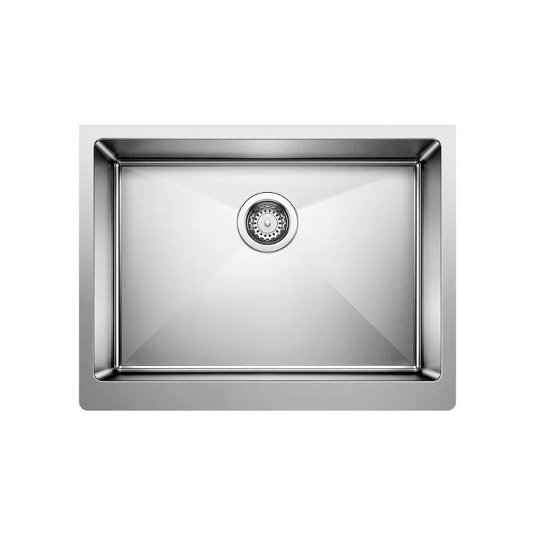 Quatrus 25" L x 19'' W Single Bowl Stainless Steel Farmhouse Sink