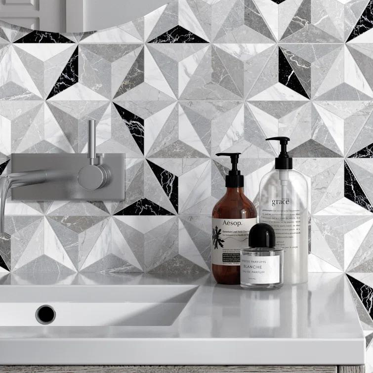 Iris 7.7" x 8.9" Porcelain Patterned Wall & Floor Tile