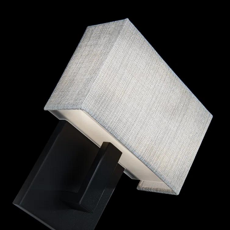 WAC Lighting dweLED, Manhattan 7in LED Fabric Wall Sconce 2700K in Black