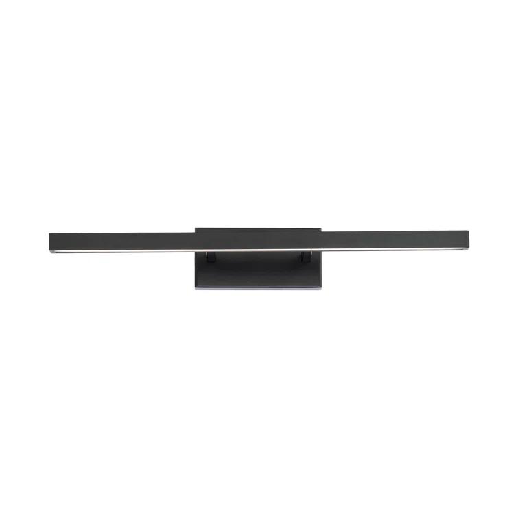 Parallax 18" Black Modern LED Bath Bar with Dimmable Light