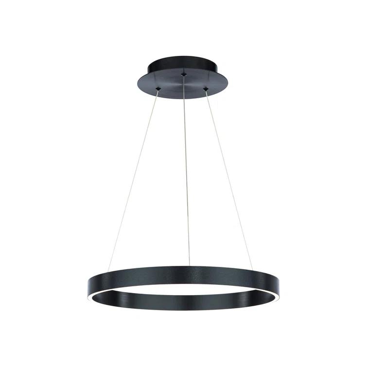 WAC Lighting Sirius 18" LED 3000K Contemporary Aluminum Pendant in Black