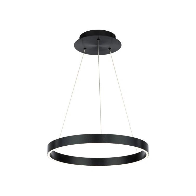 WAC Lighting Sirius 18" LED 3000K Contemporary Aluminum Pendant in Black