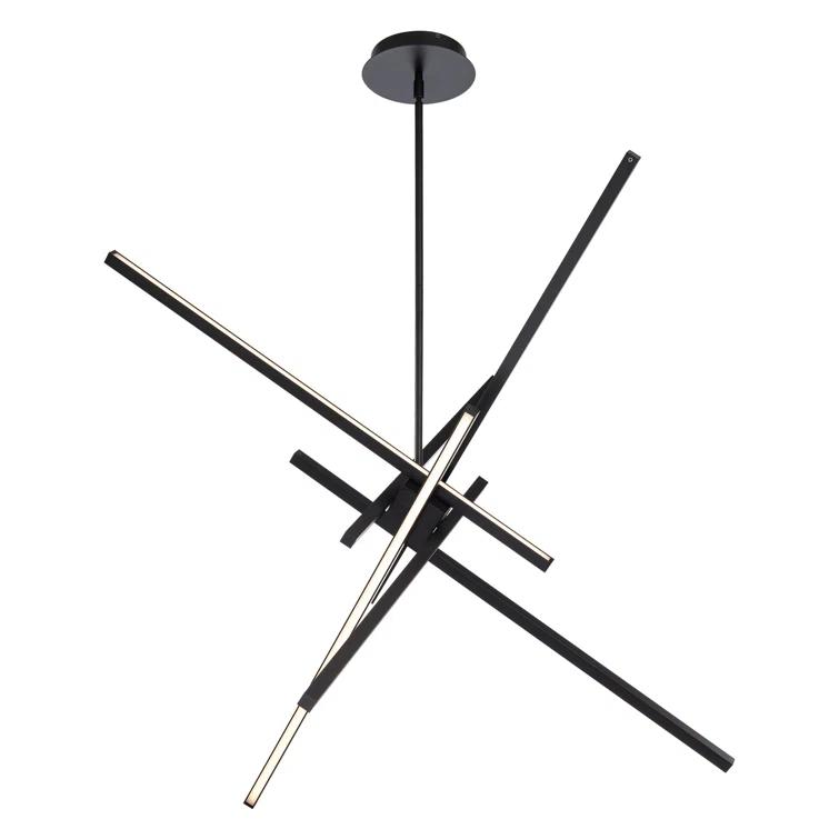 WAC Lighting Parallax 39" 3000K 1-Light LED Modern Aluminum Pendant in Black