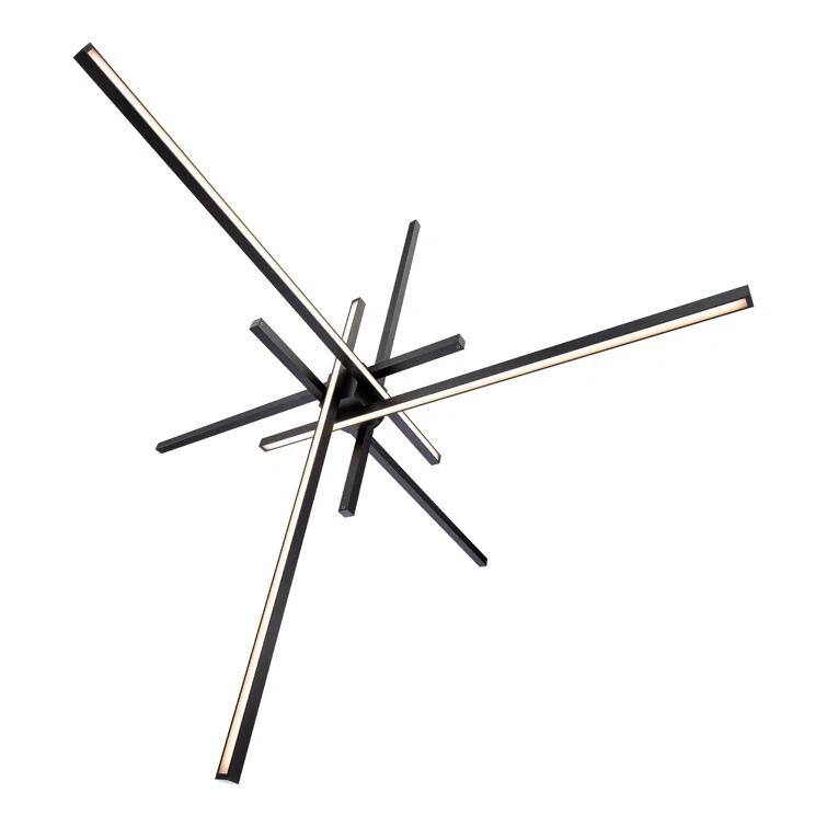 WAC Lighting Parallax 39" 3000K 1-Light LED Modern Aluminum Pendant in Black