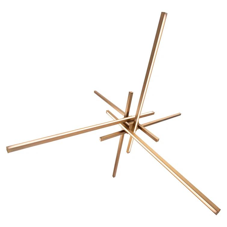 WAC Lighting Parallax 39" 3000K 1-Light LED Modern Aluminum Pendant in Brass