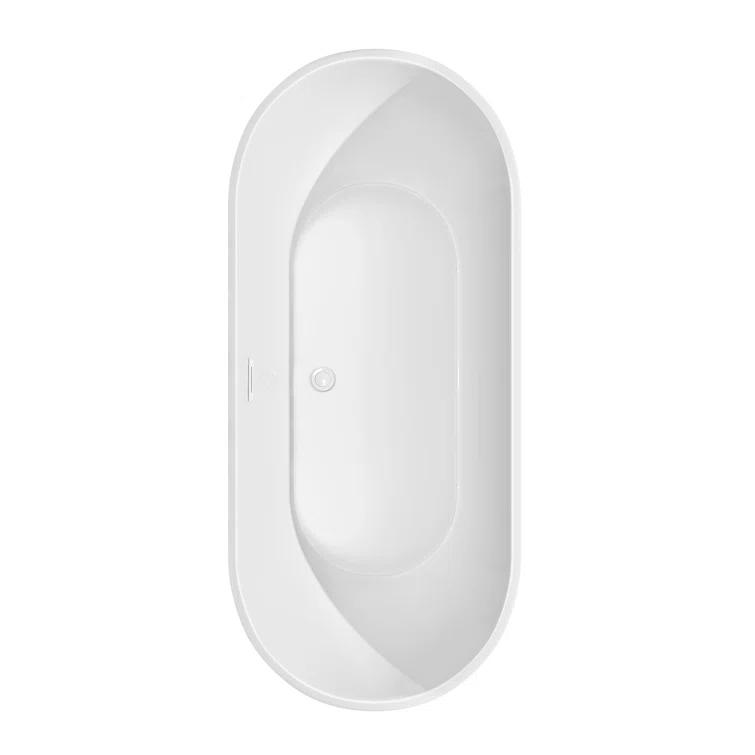 Brooklyn 67'' x 30'' Freestanding Soaking Acrylic Bathtub