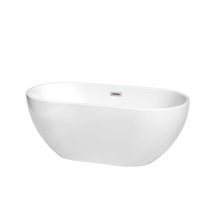 Brooklyn 60'' x 30'' Freestanding Soaking Acrylic Bathtub